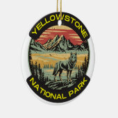  Yellowstone National Park wolfbergen Keramisch Ornament (Rechts)