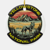  Yellowstone National Park wolfbergen Keramisch Ornament (Achterkant)