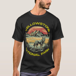  Yellowstone National Park wolfbergen T-shirt
