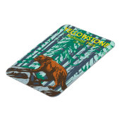 Yellowstone National Park Wolverine  Magneet (Linkerzijde)