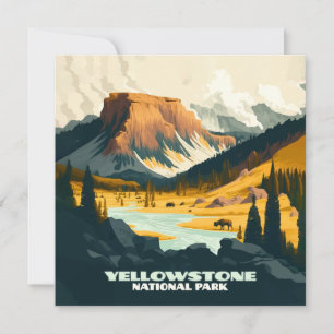 Yellowstone National Park Wyoming Berglandschap Re