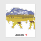 Yellowstone National Park Wyoming Bison Sticker (Vel)