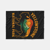 Yellowstone National Park Wyoming Buffalo Bison Su Fleece Deken (Voorkant (Horizontaal))
