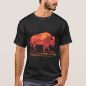 Yellowstone National Park Wyoming Buffalo Bison Su T-shirt (Voorkant)
