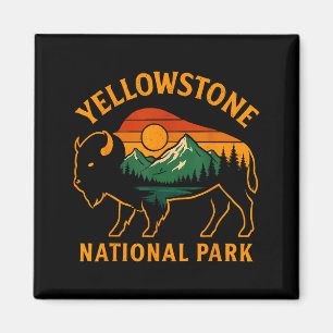 Yellowstone National Park Wyoming Buffel Bizon Su Magneet