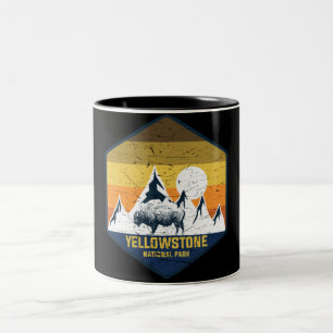 Yellowstone National Park Wyoming Camping Tweekleurige Koffiemok