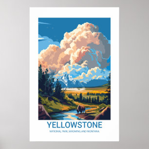 Yellowstone National Park, Wyoming en Montana Poster