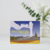 Yellowstone National Park Wyoming Geyser Briefkaart (Staand voorkant)