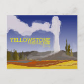 Yellowstone National Park Wyoming Geyser Briefkaart (Voorkant)