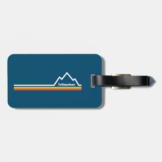 Yellowstone National Park Wyoming Montana Streep Bagagelabel (Achterkant horizontaal)