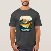 Yellowstone National Park Wyoming Mountains Retro T-shirt (Voorkant)