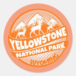 Yellowstone National Park Wyoming oranje sticker