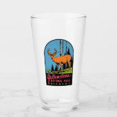 Yellowstone National Park Wyoming Pint Glass Glas (Voorkant)