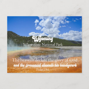Yellowstone National Park Wyoming Psalm 19:1 Feestdagenkaart