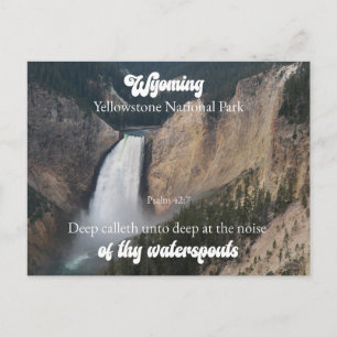 Yellowstone National Park Wyoming Psalm 42:7 Feestdagenkaart