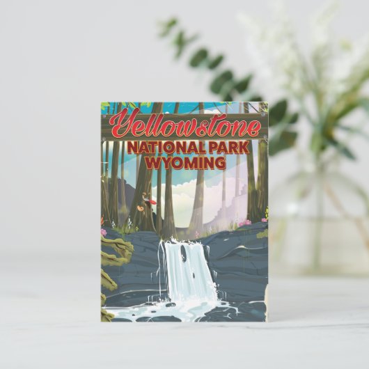 Yellowstone National Park, Wyoming-reisposter Briefkaart (Staand voorkant)