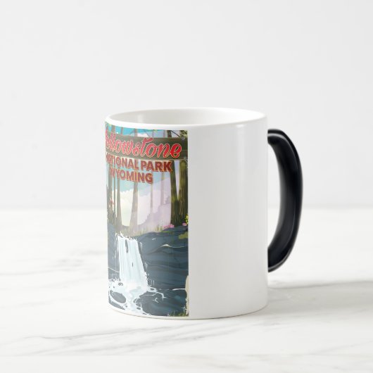 Yellowstone National Park, Wyoming-reisposter Magische Mok (Voorkant rechts)