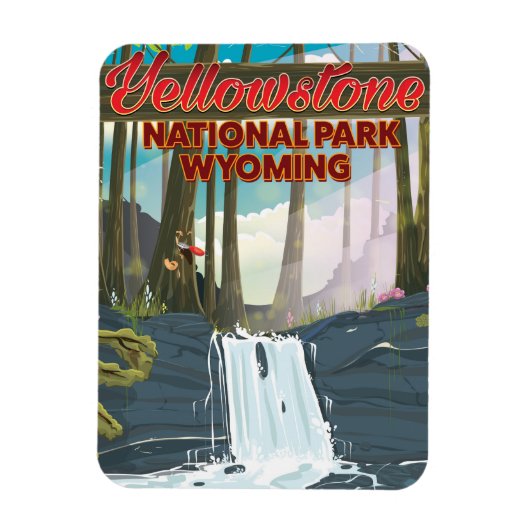 Yellowstone National Park, Wyoming-reisposter Magneet (Verticaal)