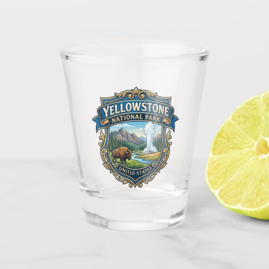 Yellowstone National Park Wyoming Shot Glas (Voorkant)