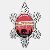 Yellowstone National Park Wyoming Tin Sneeuwvlok Ornament (Rechts)