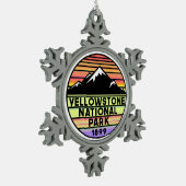 Yellowstone National Park Wyoming Tin Sneeuwvlok Ornament (Links)