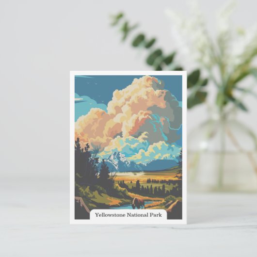 Yellowstone National Park Wyoming USA Briefkaart (Staand voorkant)