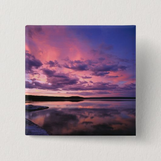 Yellowstone National Park, Wyoming. VS. Vierkante Button 5,1 Cm (Voorkant)