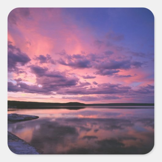 Yellowstone National Park, Wyoming. VS. Vierkante Sticker (Voorkant)