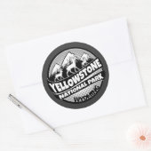 Yellowstone National Park Wyoming zwarte sticker (Envelop)