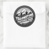 Yellowstone National Park Wyoming zwarte sticker (Tas)