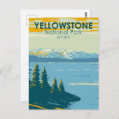 Yellowstone National Park Yellowstone Lake  Briefkaart (Voorkant / Achterkant)