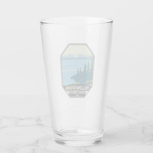 Yellowstone National Park Yellowstone Lake  Glas (Achterkant)