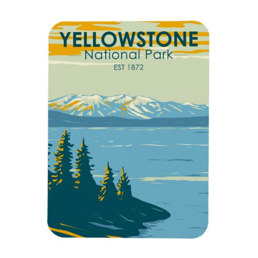 Yellowstone National Park Yellowstone Lake  Magneet (Verticaal)