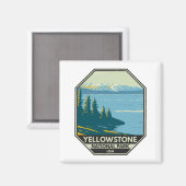 Yellowstone National Park Yellowstone Lake  Magneet (Voorkant / Achterkant)