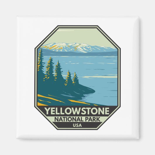 Yellowstone National Park Yellowstone Lake  Magneet (Voorkant)