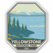 Yellowstone National Park Yellowstone Lake Sticker (Voorkant)