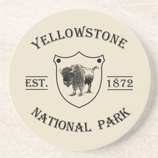 Yellowstone National Park Zandsteen Onderzetter (Voorkant)