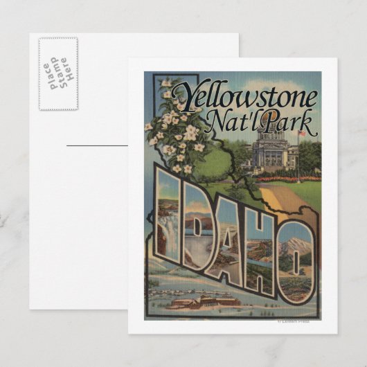 Yellowstone Nat'l Park, Idaho Briefkaart (Voorkant / Achterkant)