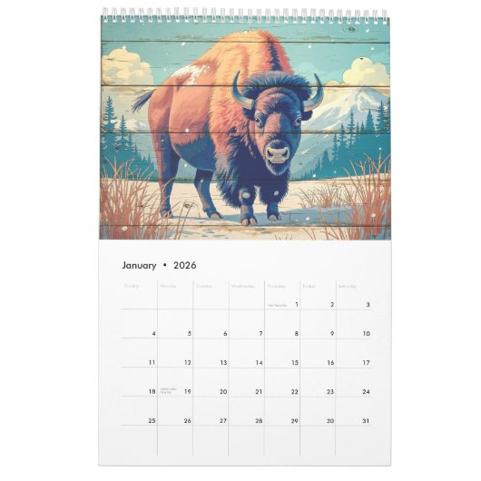 Yellowstone Natuurkalender Kalender (Jan 2026)