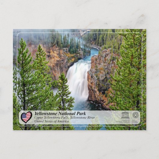 Yellowstone NP - Bovenste geelsteen Herfsten Briefkaart (Voorkant)