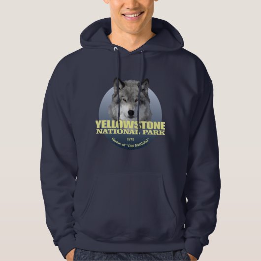 Yellowstone NP (grijze wolf) 2 WT Hoodie (Voorkant)