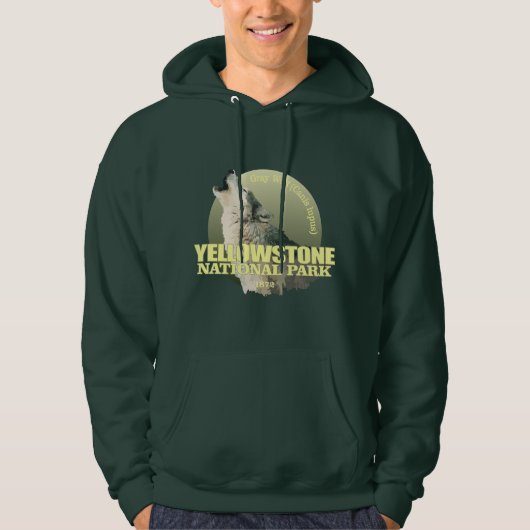 Yellowstone NP (grijze wolf) WT Hoodie (Voorkant)