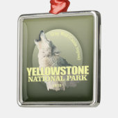 Yellowstone NP (grijze wolf) WT Metalen Ornament (Links)
