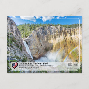 Yellowstone NP - Herfsten met benedengeelsteen Briefkaart