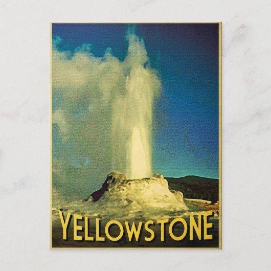 Yellowstone Old Faithful Briefkaart (Voorkant)