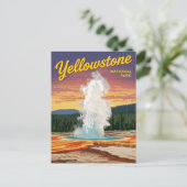 Yellowstone Old Faithful Geiser Briefkaart (Staand voorkant)
