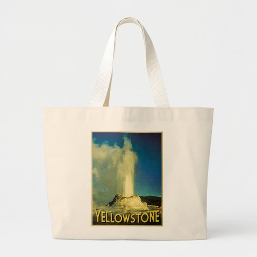 Yellowstone Old Faithful Grote Tote Bag (Voorkant)