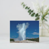 Yellowstone Old Faithful Landscape Foto Briefkaart (Staand voorkant)