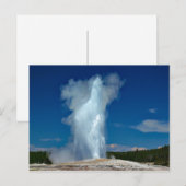 Yellowstone Old Faithful Landscape Foto Briefkaart (Voorkant / Achterkant)