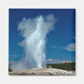 Yellowstone Old Faithful Landscape Foto Magneet (Voorkant)